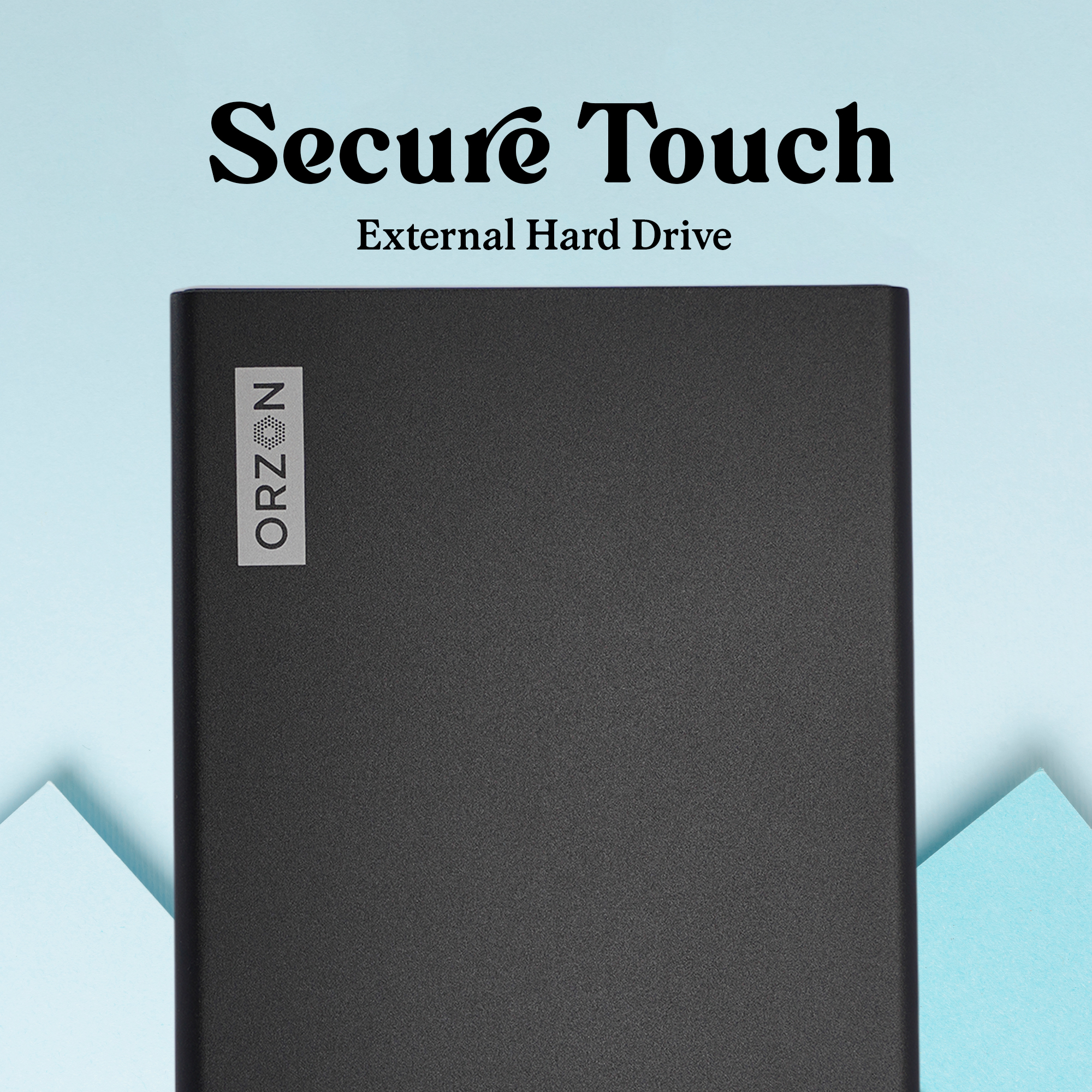 ORZON® Secure Touch 512GB Portable External Hard Drive – USB 3.1 (Up to 10Gbps), Slim, Shock‑Resistant HDD with Type‑C Cable & OTG Adapter thumbnail 2