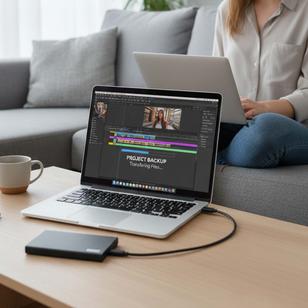 ORZON® Secure Touch 512GB Portable External Hard Drive – USB 3.1 (Up to 10Gbps), Slim, Shock‑Resistant HDD with Type‑C Cable & OTG Adapter thumbnail 4